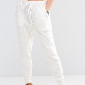 Free People Wool Blend Ribbed Knit Joggers